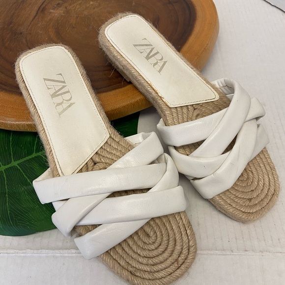 Zara Multi Strap Espadrille Slides Sandals - Picture 2 of 8